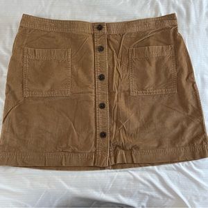 Gap Button-Down Corduroy Skirt, Size XL